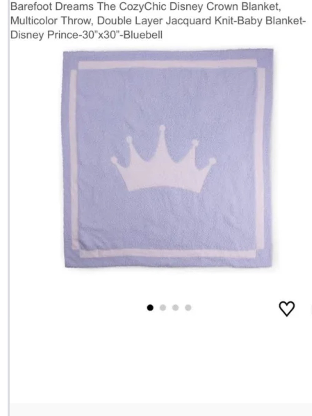barefoot dreams, Disney, Prince charming, blanket, reversible new